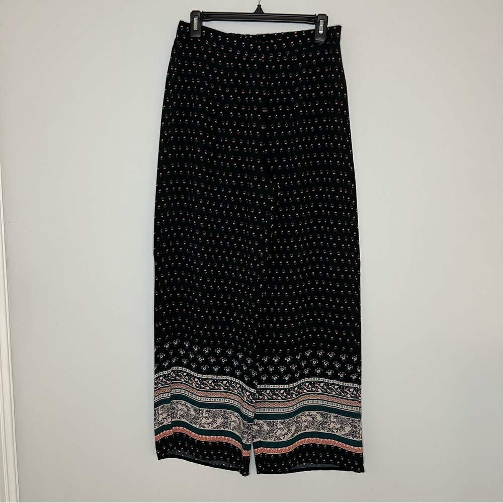 Iris Floral Boho Wide-Leg Pants – Size L